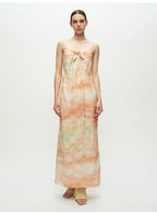 Print Tie Midi Dress