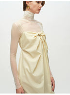 Yellow Tie Knot Suspender Dress