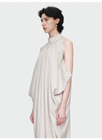 Gray Halter Loose Maxi Dress