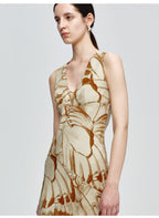 Sleeveless Butterfly Print Dress
