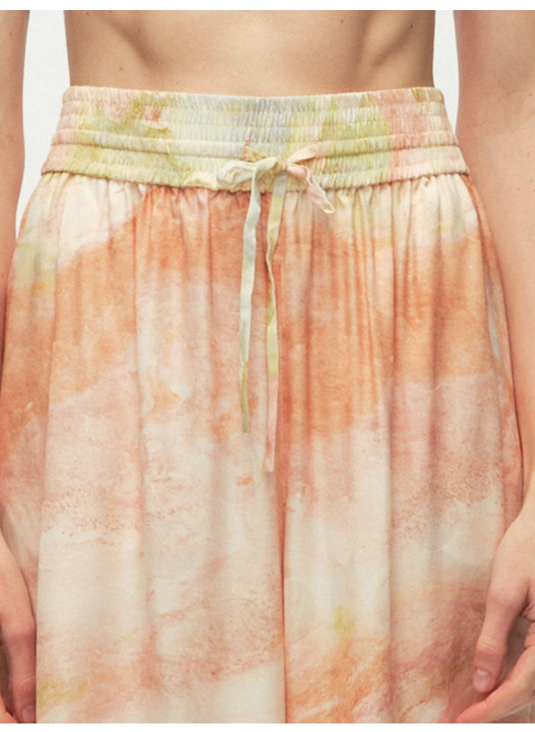 Print Casual Wide-leg Pants