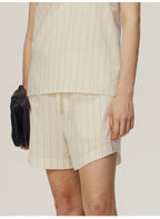 Striped Elastic Loose Shorts
