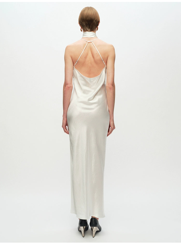 Rose Hollow Out Open Back Dress