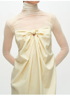 Yellow Tie Knot Suspender Dress