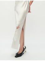 Rose Hollow Out Open Back Dress