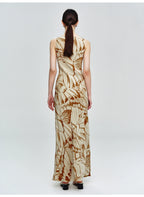 Sleeveless Butterfly Print Dress