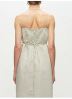 Striped Tie Knot Suspender Dress