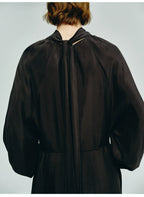 Dark Brown Turtleneck Loose Dress