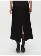 Black Swing Neck Sleeveless Lace-up Dress