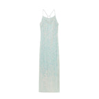 Sequins Halter Open Back Party Dress