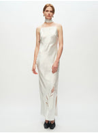 Rose Hollow Out Open Back Dress
