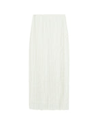 Pleated Straight Ankle Length Skirt