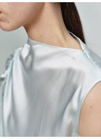 Pleated Asymmetrical Sleeveless Top