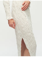 Off Shoulder Long Sleeve Maxi Dress