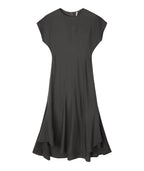 Dark Brown Short-sleeved Dress