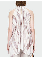 Print Halter Sleeveless Top